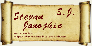 Stevan Janojkić vizit kartica